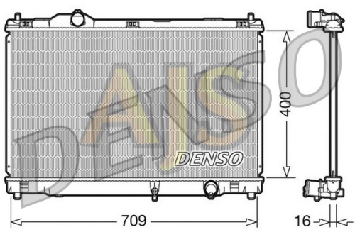 Радиатор двигателя Denso Lexus GS350 3GR-FE 05-11 фото 2