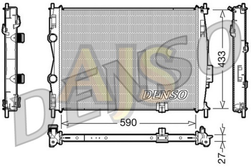 Радиатор двигателя Denso Nissan Qashqai J10 MR20DE, HR16DE 07-13 фото 3