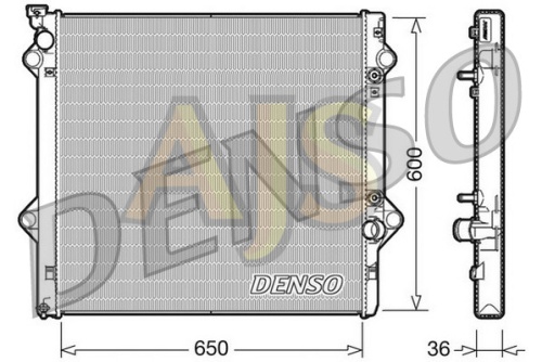 Радиатор двигателя Denso Lexus GX470 2UZFE, Toyota Land Cruiser Prado J120 1KZTE 02-09 фото 2