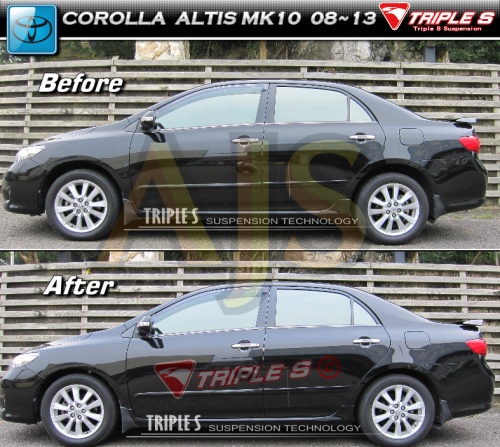 Triple S пружины под занижение Toyota Altis MK10 фото 2