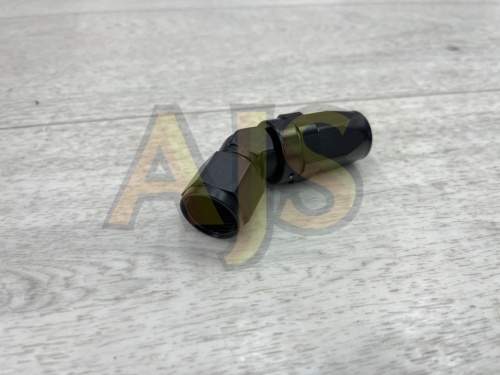 Фитинг AJS черный AN8 45 градусов усиленный фото 3